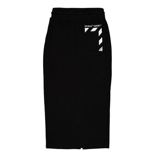 Off White Womens/Ladies Textured Fleece Midi Skirt (Black/White) - Image 3