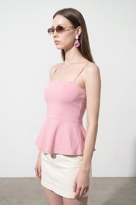 Fitted Square-neck Frilly Cami Top - Image 3