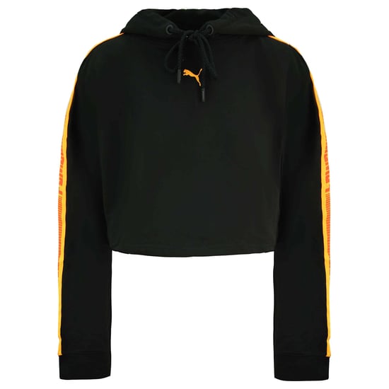 Puma x Rihanna Fenty Womens Black Cropped Hoodie - Image 1
