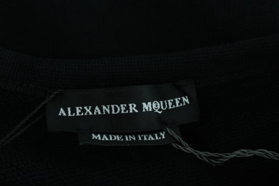 Alexander McQueen Crewneck Badges Pullover in Black Cotton - Image 3