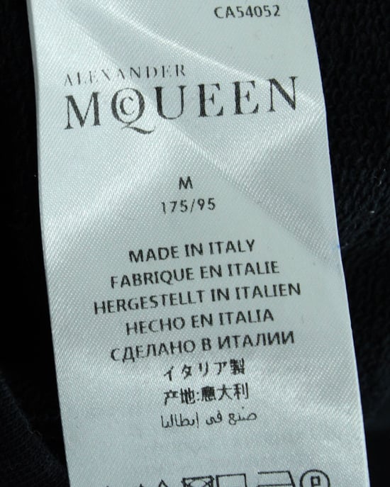 Alexander McQueen Crewneck Badges Pullover in Black Cotton - Image 4