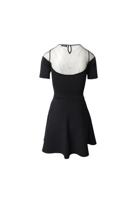 Sandro Paris Rozenapplicatie Mini Jurk in Zwarte Viscose - Image 3