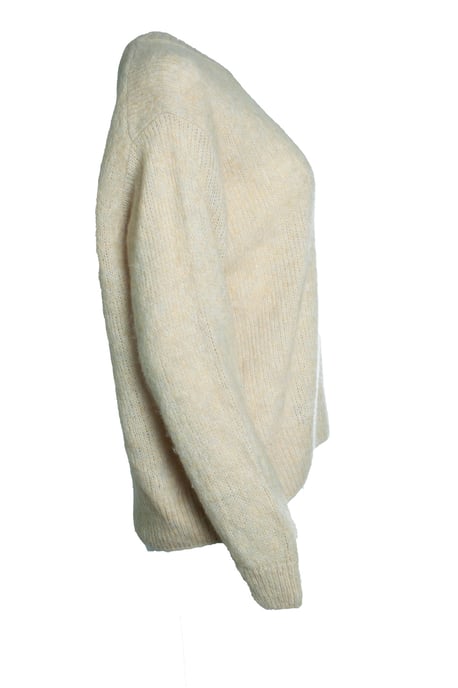 Closed, knitted yellow sweater - Image 2