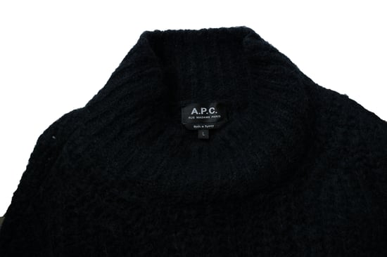 A.P.C., svart ribbad tröja med polotröja - Image 5