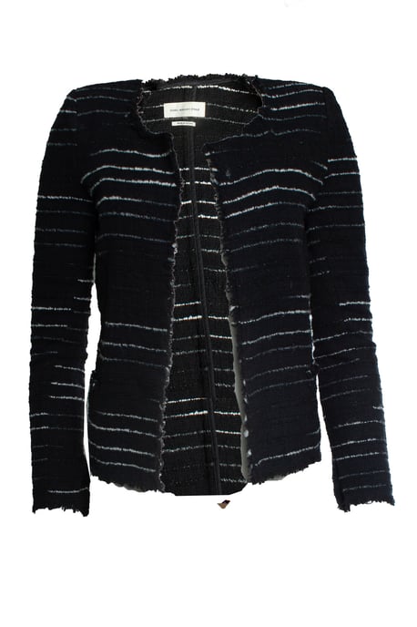 Isabel Marant Etoile, gestreepte blazer in zwart - Image 1