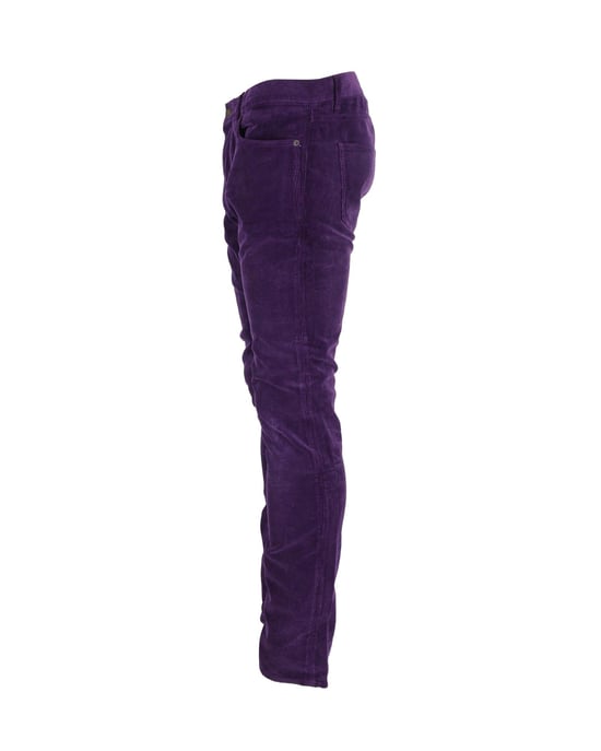 Saint Laurent Slim-Fit Corduroybyxor i Lila Bomull - Image 2