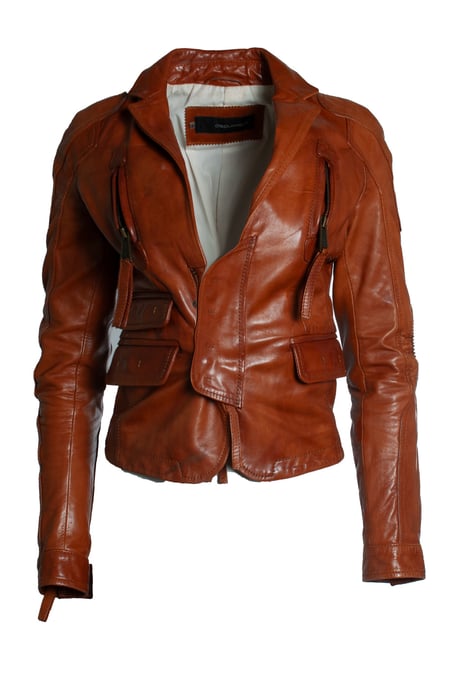 Dsquared2, leather jacket in cognac - Image 1