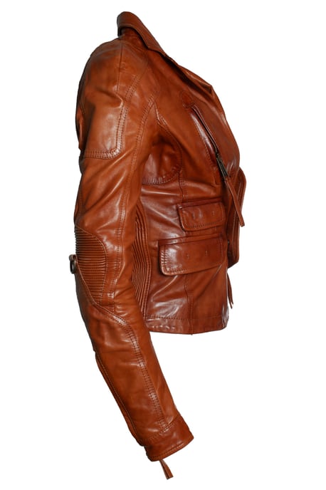 Dsquared2, leather jacket in cognac - Image 3