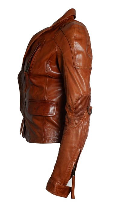 Dsquared2, leather jacket in cognac - Image 4