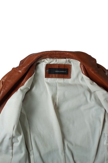 Dsquared2, leather jacket in cognac - Image 5