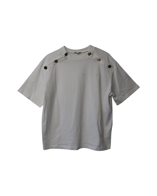 Alexander McQueen T-shirt van Wit Katoen met Knopenversiering - Image 5