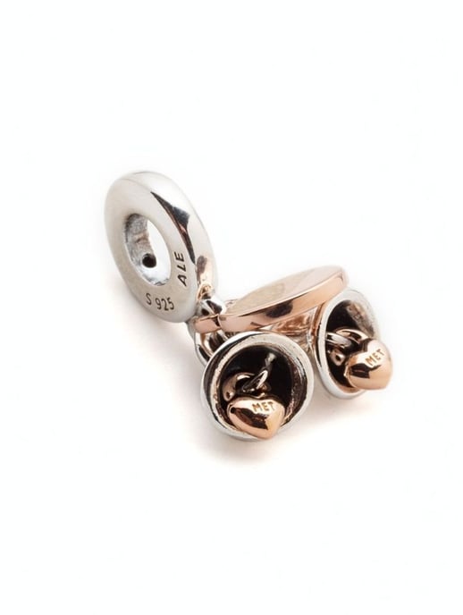 Pandora Charm Zilver/Roze Goud - Image 1