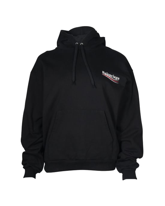 Balenciaga Politieke Campagne Hoodie in Zwarte Katoen - Image 3