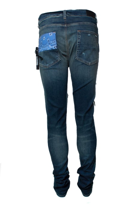 Amiri, vintage patchwork bandana jeans - Image 2