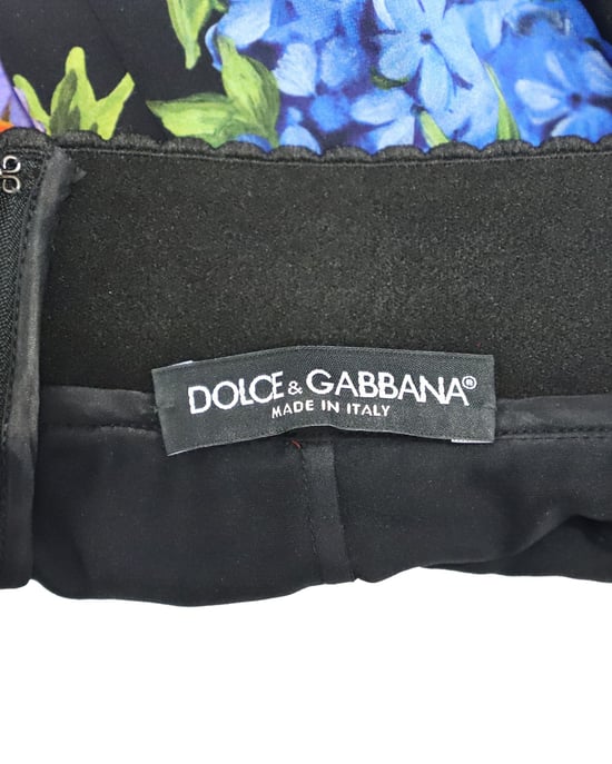Dolce & Gabbana midikjol i blommigt siden - Image 6