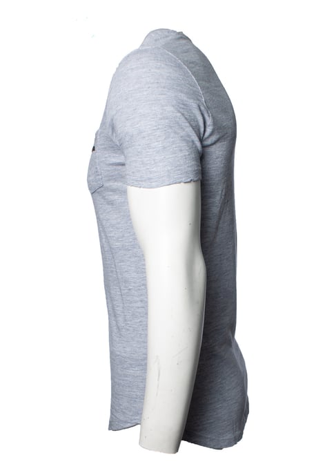 Dsquared2, grå t-shirt med rutig design - Image 2