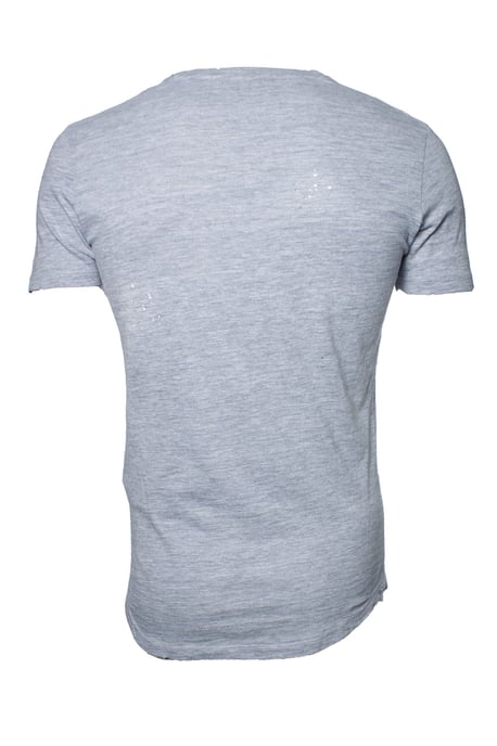Dsquared2, grå t-shirt med rutig design - Image 3