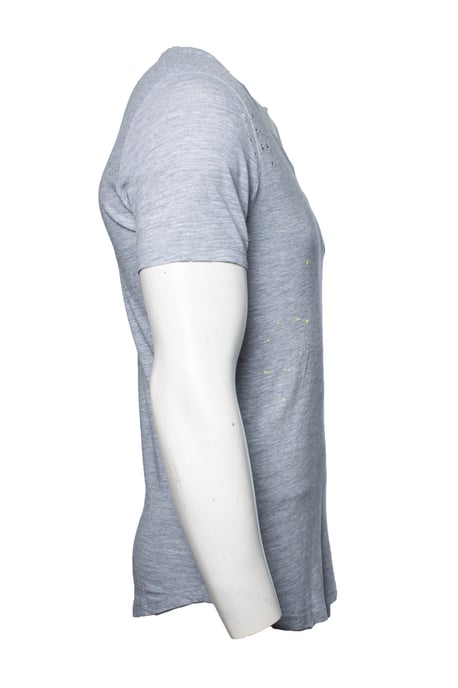 Dsquared2, grå t-shirt med rutig design - Image 4