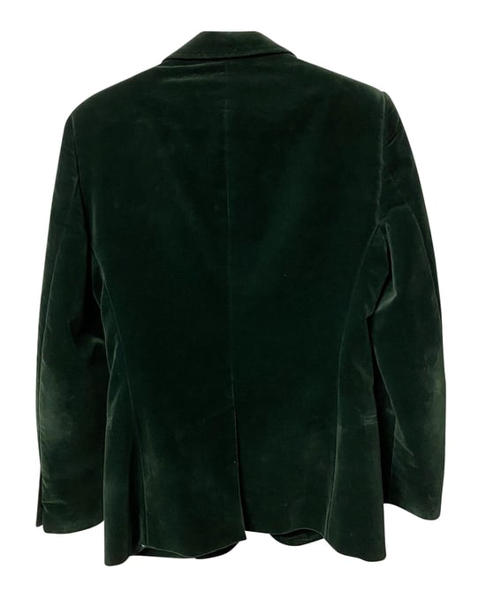 Emporio Armani Enkelknop Blazer in Groene Fluweel - Image 5