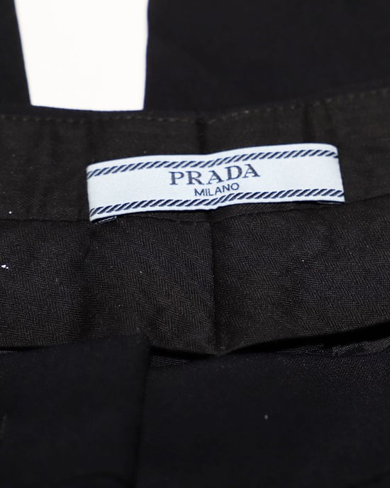 Prada raka byxor i svart polyester - Image 4