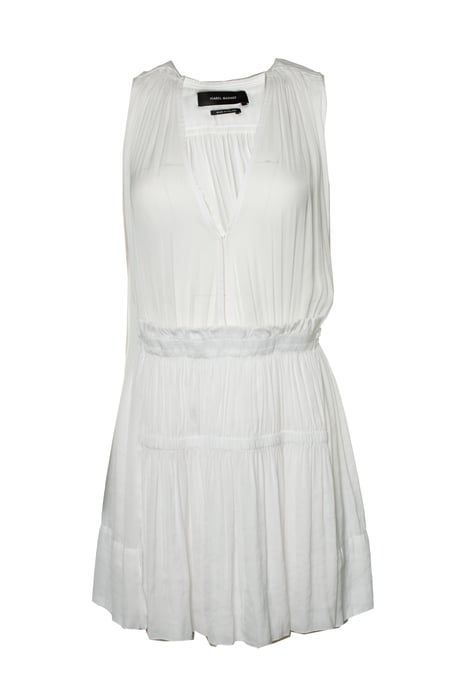Isabel Marant, Witte transparante jurk met ruffles - Image 1