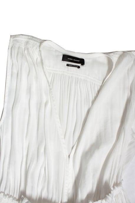 Isabel Marant, Witte transparante jurk met ruffles - Image 6