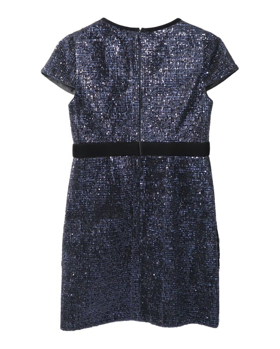 Maje Glanzende Mini Jurk in Marineblauwe Pailletten - Image 1