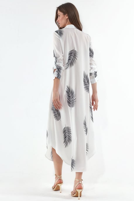 Text Print Maxi Shirt Jurk - Image 2