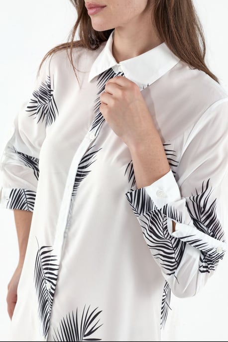 Text Print Maxi Shirt Jurk - Image 3