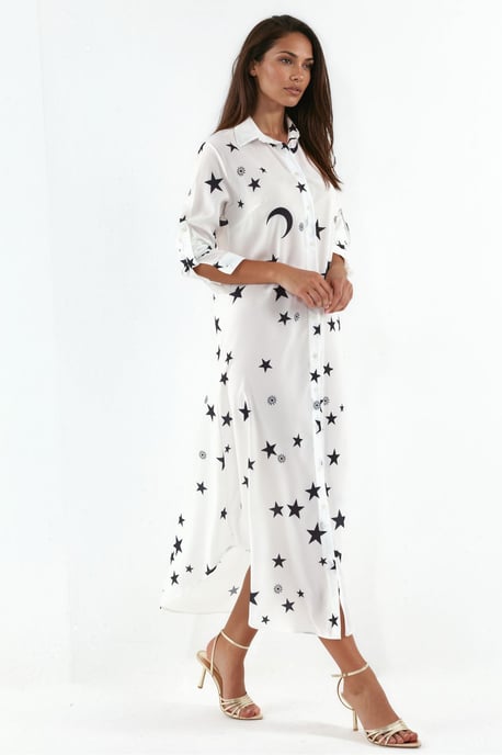 Tekst Print Maxi Shirt Jurk - Image 2