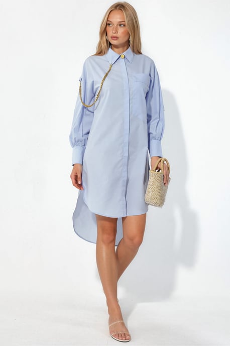 Oversized Mini Shirt Jurk - Image 1