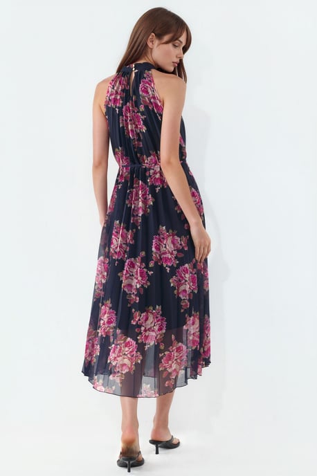 Floral Maxi Dress with Tie Detail - Image 3