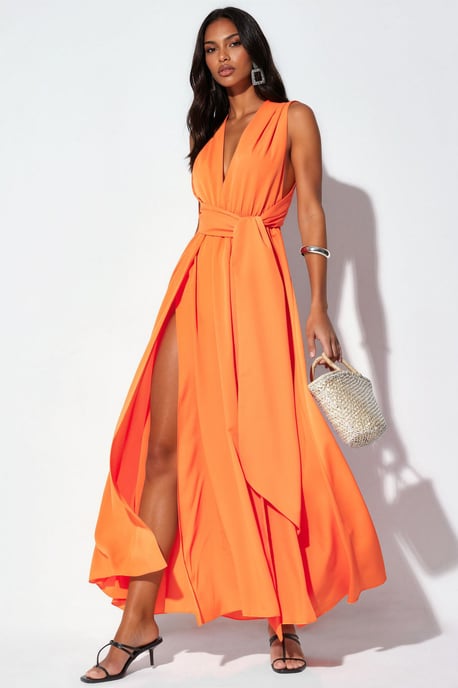 Aansluitende Maxi Dress Met Split - Image 1