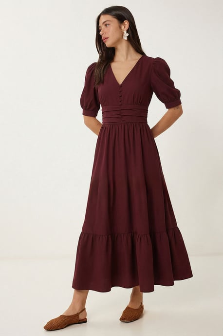 Dames Katoenmix Poplin Maxi Jurk - Image 2