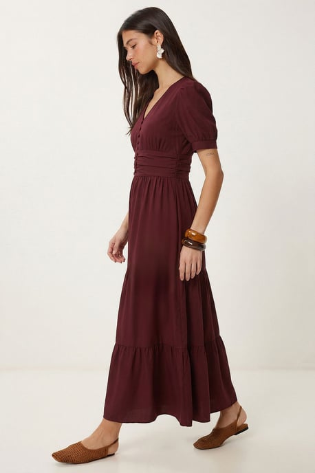 Dames Katoenmix Poplin Maxi Jurk - Image 3