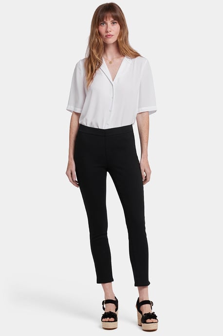 Ami Skinny Ankle Pull-On Jeans In Soft-Contour Denim™ With Side Slits - Image 1