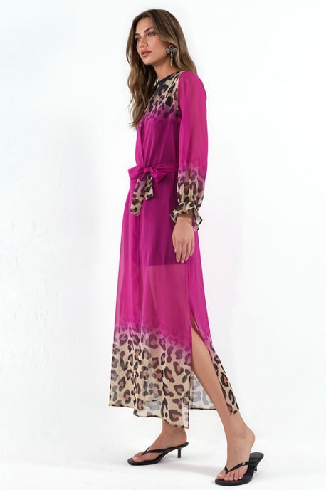 Geprinte Maxi Chiffon Mouwloze Cover-Up - Image 2