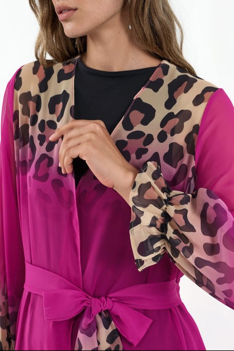 Geprinte Maxi Chiffon Mouwloze Cover-Up - Image 4