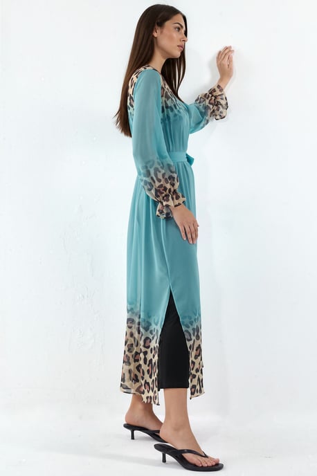 Geprinte Maxi Chiffon Gelaagde Cover-Up - Image 2