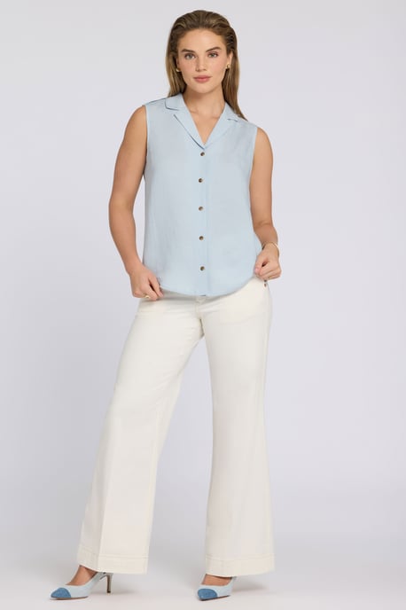 Gabrielle Mouwloze Linnen Blouse - Image 4