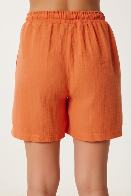 High Waist Wide Leg Cotton Shorts - Image 5