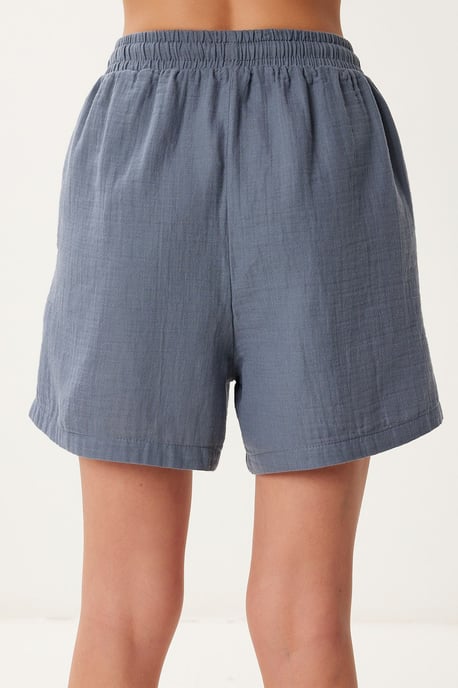 High Waist Wide Leg Cotton Shorts - Image 4