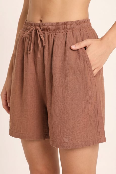 Hoge Taille Wijde Been Katoenen Shorts - Image 3