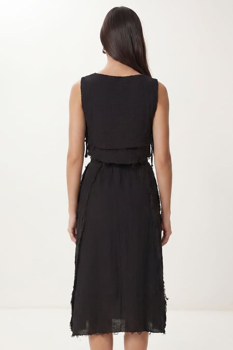 Cotton Sleeveless Blouse And Midi Skirt Set - Image 5