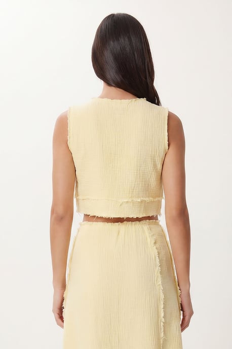 Cotton Sleeveless Blouse And Midi Skirt Set - Image 5