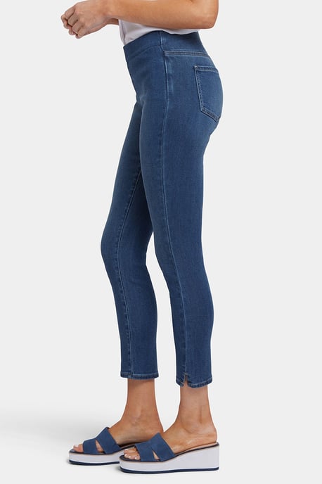 Ami Skinny Enkellange Pull-On Jeans In Soft-Contour Denim™ Met Zijsplitten - Image 3