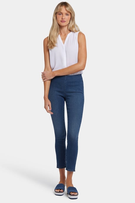 Ami Skinny Enkellange Pull-On Jeans In Soft-Contour Denim™ Met Zijsplitten - Image 4