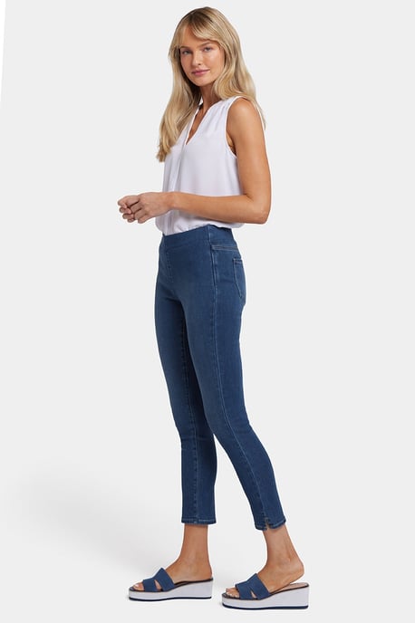 Ami Skinny Enkellange Pull-On Jeans In Soft-Contour Denim™ Met Zijsplitten - Image 5