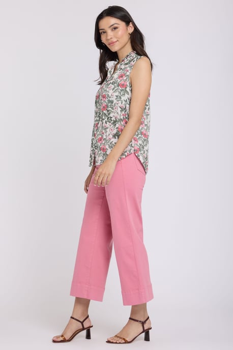 Sleeveless Ruffle Neck Blouse - Image 3