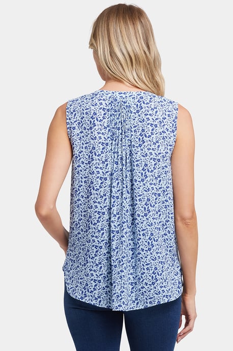 Sleeveless Pintuck Blouse - Image 2